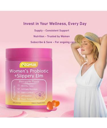 Premium Feminine Balance Gummies for Women - 60 Gummies Hawaiian Pineapple Flavor - with Probiotics & Vitamin C - Supports Feminine Wellness & Healthy Balance - Gluten Free Vegan(30 Servings)(Q2) - Buy Online on GoSupps.com
