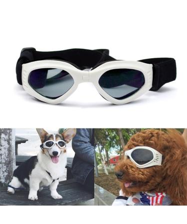 Namsan Stylish and Fun Pet/Puppy UV Protection Goggles Sunglasses Waterproof Protection Sun Glasses For Dogs-White White