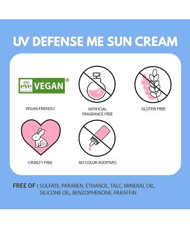 MAKEPREM UVA UVB Defense Me Calming Sun Cream SPF 50+ PA++++ 1.69 Fl Oz - Vegan Reef-Safe Mineral Sunscreen for Dry Sensitive Skin - Buy Online on GoSupps.com