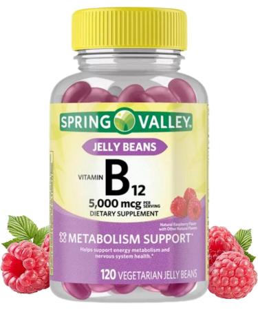 Spring Valley B12 Vitamins 5000 mcg 120 Jelly Beans - Energy Support - Fusion Shop Store Exclusive - Buy Online on GoSupps.com