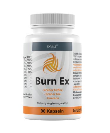 Burn ex green coffee extract with chlorogenic acid 90 green coffee capsules (little calories suitable for diet) 1800 mg green coffee extract + green tea + guarana f-burn - Buy Online on GoSupps.com