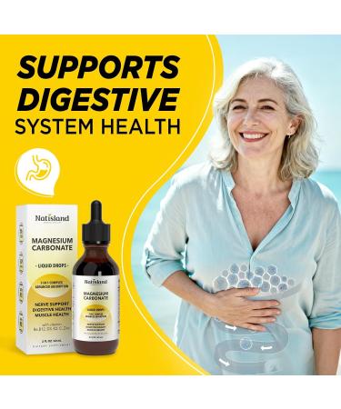 Magnesium Carbonate 500mg Liquid Drops High Absorption Supplement with Vitamin C D3 K2 B6 B12 Zinc for Digestive System Health Nerve & Muscle Function Vegan Non-GMO Lemon Flavor 2 FL OZ - Buy Online on GoSupps.com