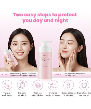 PDRN Pink Niacinamide Milky Toner for Hydrating, Moisturizing, Soothing, Ceramide, Peptide, Glass Glow Skin, Equivalent Korean Skincare Toner for face | 230ml 7.78 fl. Oz. - Buy Online on GoSupps.com