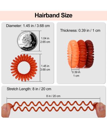 Spiral Hair Ties 20 Pcs - Traceless Phone Cord Ponytail Holders - No Crease Bracelet Hair Accessory - Transparent Matte - Girls Women Ladies Gift - Buy Online on GoSupps.com