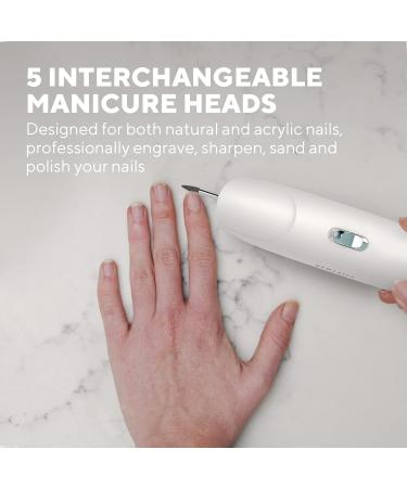 HoMedics Luxury 5 in 1 Electric Manicure/Pedicure Set - Five attachments to clean repair shape file and polish your nails MAN-1300-EU - Buy Online on GoSupps.com