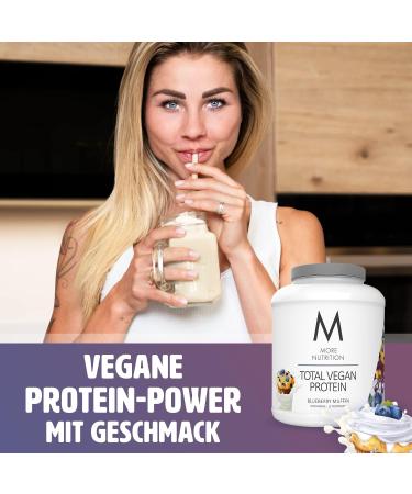 Buy MORE NUTRITION Total Vegan Protein - Blueberry Muffin - 600g | Plant-Based Protein Powder for Optimal Nutrition - Buy Online on GoSupps.com