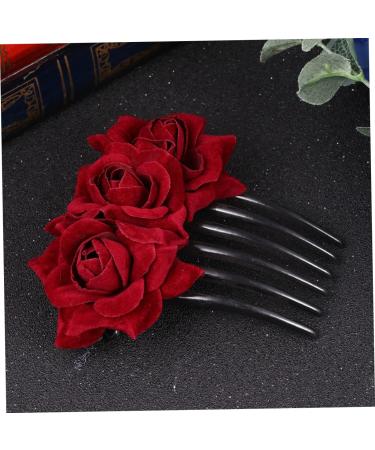 Housoutil 1pc Combs for Women Hair Accessories for Women Wedding Pearl Hair Barrettes Bridal Hair Clip Barrettes for Women Flower Hair Accessories Roses Miss Hair Comb - Buy Online on GoSupps.com