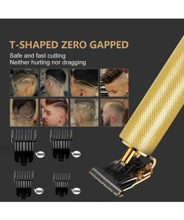 Hair Clippers for Men Electric Pro Li Outliner Rechargeable Cordless T-Blade Trimmer for Men Hair Trimmer for Men 0mm Baldheaded Hair Clippe Waterproof Grooming Kit Gold - Buy Online on GoSupps.com