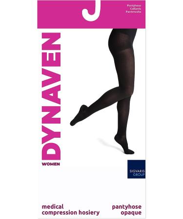 SIGVARIS Womens DYNAVEN Open Toe Pantyhose 30-40mmHg Black MS - Medium Short - Buy Online on GoSupps.com