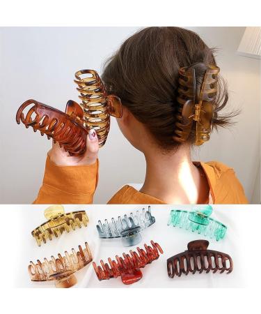 Ruicoo 12 Pcs Non-slip Large 4 Inch Hair Claw Clips - Strong Hold Hair Clamps for Women & Girls with Thick Hair - Buy Online on GoSupps.com