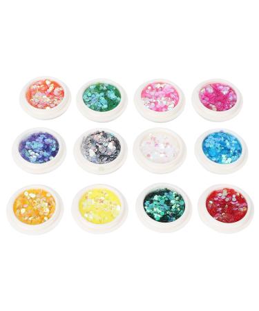 Manicure Sequins Nail Art Sequins Holographic Effect Glitter Nail Sequins for Home for Manicure Store for Nail Salon for Manicure