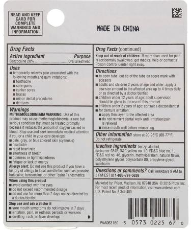 Anbesol Gel Maximum Strength 0.33 oz (6 Pack) - Fast Pain Relief for Oral Discomfort - Buy Online on GoSupps.com