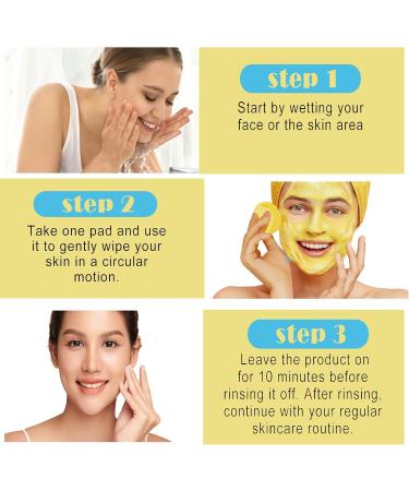 Turmeric Cleansing Pads for Oily & Sensitive Skin | 60PCS Gentle Pads to Combat Acne Blemishes & Dullness | Balance Skin Oil - Buy Online on GoSupps.com