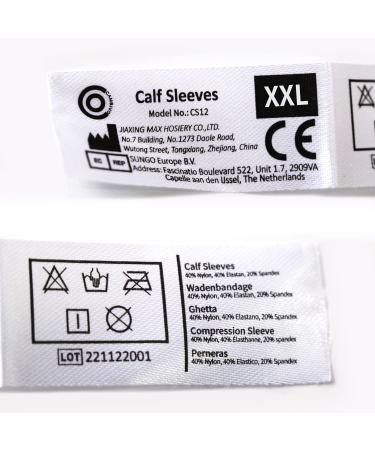 CAMBIVO 2 Pairs Calf Compression Sleeves for Men & Women - Shin Splints Support - XXL Black - Buy Online on GoSupps.com