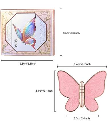 Butterfly Shape Eyeshadow Palette Matte Shimmer Glitter Ultra-Blendable Eye Shadow Pallet | Blendable Natural 6 Colors Eyeshadow Cosmetics Gift Kit Greatideal Crimson Rose Color - Buy Online on GoSupps.com