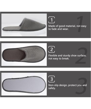 Disposable Non-Slip Guest Slippers - 10 Pairs Hotel & Outdoor Use Perfect for Pedicure - Buy Online on GoSupps.com