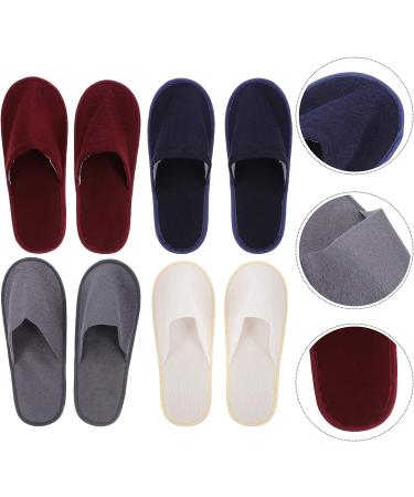 Amosfun Spa Slippers 8 Pairs Non-Slip Disposable Bath Sandals - Men's Women's Indoor Shower Slippers (Random Color) - Buy Online on GoSupps.com