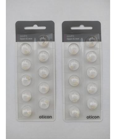 Oticon Minifit Open 6mm Dome Piece (20 Domes)