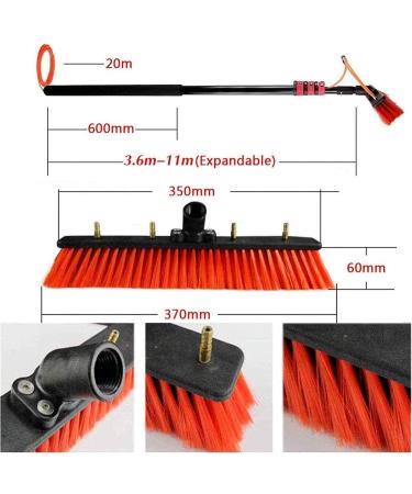 Water Fed Telescopic Brush 4-12M Window Cleaning Pole Extendable Cleaner Conservatory Roof Cleaning Tools for Photovoltaic Panel Cleaningtrucks Windows 35cm Brush Head 10M/33FT - Buy Online on GoSupps.com