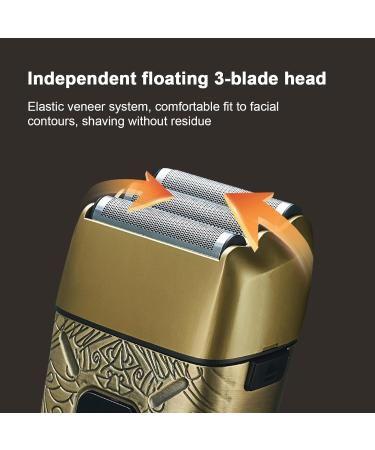 Beard Trimmer for Men - IPX6 Waterproof Electric Razor with 3 Blades | Wet & Dry Hair Clippers for Travel Grooming - Buy Online on GoSupps.com