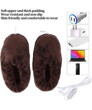 Electrically Heated Slippers for Men & Women | Adjustable Temperature Plush Foot Warmers | Winter Comfort Heat Shoes - Buy Online on GoSupps.com