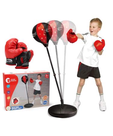 Punching Bag for Kids, Boxing Bag Toy with Boxing Gloves & Adjustable Stand, Great Birthday Gift for Age 4, 5, 6, 7, 8, 9 Years Old Boys