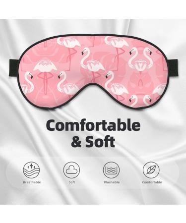 Summer Flamingo Palm Leaves Eye Mask Comfortable Sleep Aid for Deep Sleep Yoga Travel & Meditation 1 Count - Buy Online on GoSupps.com