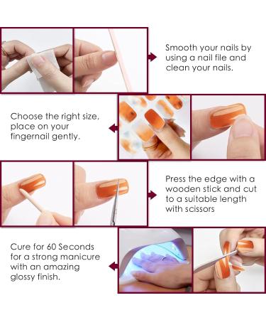 20PC UV Gel Nail Foils - Self-Adhesive Colorful Strips | Long-Lasting French Fingernail Wraps | International Shipping Available - Buy Online on GoSupps.com