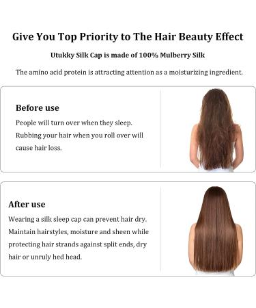 100% Mulberry Silk Night Cap 19 Momme | Natural Black Silk Sleep Hat for Women - Buy Online on GoSupps.com