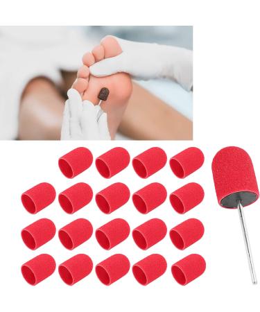 Nail Art Sanding Cap Set - Manicure Pedicure Tool for Home Salon (Red) - 16 x 25mm - Buy Online on GoSupps.com