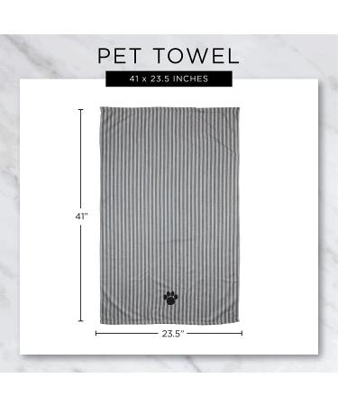 Bone Dry X-Large Pet Grooming Towel Collection, Absorbent Microfiber - Gray 41x23.5 - Buy Online on GoSupps.com