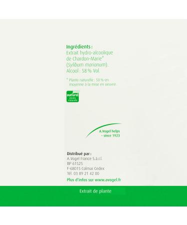 A.VOGEL - Dietary supplement - Fludified and soothed digestion - Supports the proper functioning of the liver - Antioxidant and detox - Organic milk thistle extract - 50 ml - Buy Online on GoSupps.com