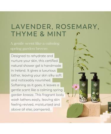 Handmade Soap Company Shower Gel - Lavender Rosemary Thyme & Mint | Vegan & Cruelty-Free Moisturizing Body Wash - 10 fl oz - Buy Online on GoSupps.com