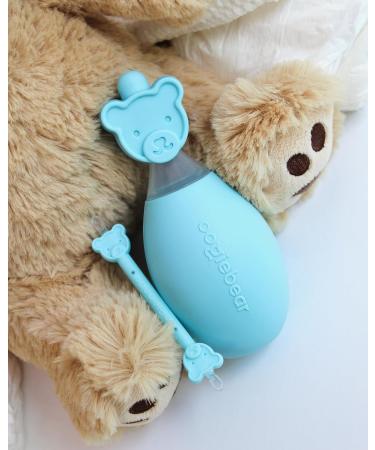 oogiebear Bear Pair - Safe Baby Booger Cleaner & Nose Sucker Duo | Bulb Aspirator & 2-in-1 Wax Cleaner | Latex & BPA Free - Blue - Buy Online on GoSupps.com