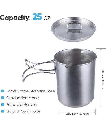 Gearland Stainless Steel Canteen Water Bottle with Nested Camping Cup - Bug Out Bag Bushcraft Gear - Buy Online on GoSupps.com