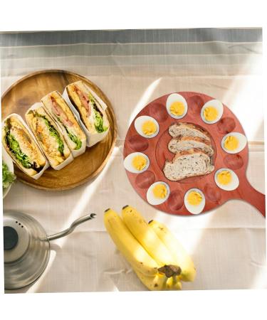 FELTECHELECTR Deviled Egg Tray Wooden Tray Mustard Deviled Eggs Container Kitchen Dish Kitchen Utensils Solid Wood - Buy Online on GoSupps.com