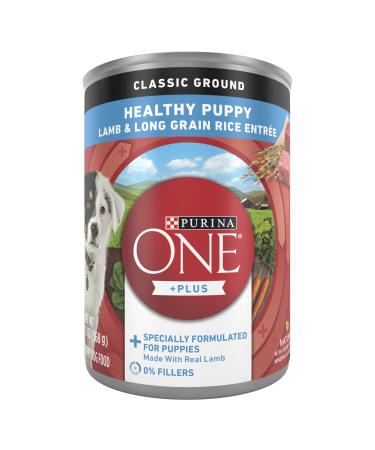 Purina ONE SmartBlend Natural Puppy Dog Food Wet Food Lamb & Rice (12) 13 oz. Cans