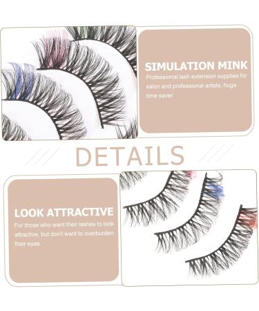 VINTORKY 10 Pairs Color five pairs of eyelashes fake eyelases false eyelashes red eyelashes extensions fluffy eye lashes wispy colored eyelashes fluffy colored cosplay Imitation set - Buy Online on GoSupps.com