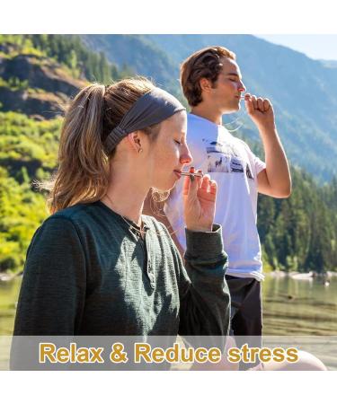 2PCS Breathing Necklace - Stop Vaping, Anxiety, Smoking - Gold+Black - Buy Online on GoSupps.com