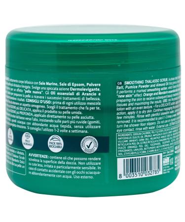 GEOMAR Dermolevigante Thalasso Peeling - Exfoliating Sea Salt & Almond Oil Scrub Made in Italy 600g for New Skin Effect | Buy Internationally - Buy Online on GoSupps.com