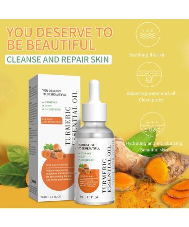 02 30 ml turmeric body oil turmeric body oil for face and skin care natural anticellulite oil massage oil skin whitening oil turmeric facial repair essence massage oil - Buy Online on GoSupps.com