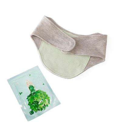 Self-Warming Tourmaline Neck Pad & Strap - Relief for Office Neck Pain | Velcro Fastener & Pocket - Mocha - Buy Online on GoSupps.com