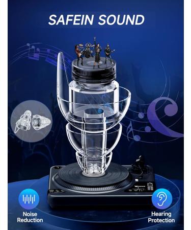 Concert Ear Plugs - High Fidelity Hearing Protection for Musicians DJs & Festivals | 26 dB Noise Reduction Music Earplugs in Clear & Black - Buy Online on GoSupps.com