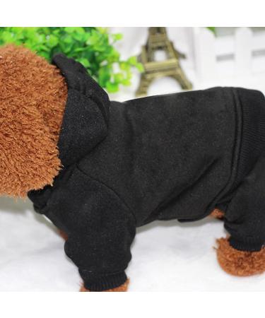 Lifewheel Dog Coat & Cat Sweater - Warm Winter Hoodie for Small Dogs - Stylish Pet Clothing (Black Size S) - Buy Online on GoSupps.com