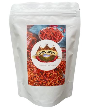 Crispy Thai Chili Snack, Ready To Eat, 120 g. Bag, Authentic Crispy Thai Chilis with Sesame Seeds, Genuine Crispy Thai Chilies for Snacking Anytime by Chili Boys