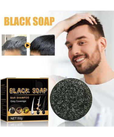  Arrovarp 2 x 50g Hair Darkening Shampoo Bar Inverted Soap for Gray Hair Darkening Solid Shampoo for Black Hair Compressed Hair Darkening Soap Bar Anti-Gray Bar - Buy Online on GoSupps.com