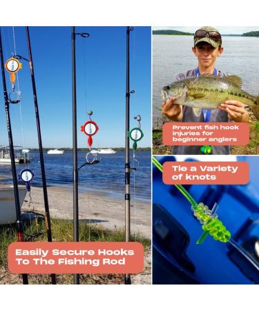 Hook-Eze Fishing Knot Tying Tool - Quick & Easy Fishing Line Tieing for Hooks - Red Fly Fishing Accessory - Buy Online on GoSupps.com