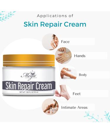 Merja Herbs Natural Burn Repair Cream with essential oils - Skin Repair & Burn Relief cream - Soothing Natural cream - 55ml 1.86oz (Pack of 1) 1.86 Fl Oz (Pack of 1) - Buy Online on GoSupps.com