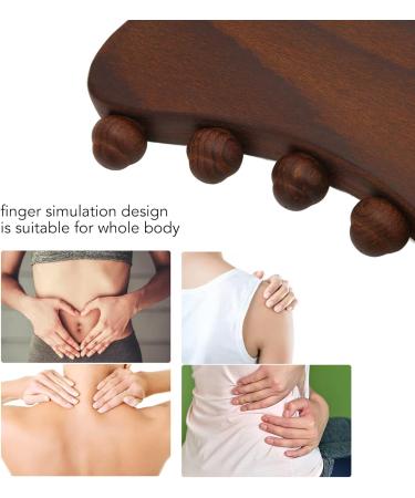 Natural Beech Wooden Gua Sha Stick - 5 Massage Points for Neck Back & Shoulder Relief - Buy Online on GoSupps.com