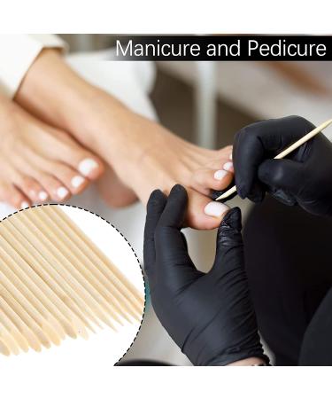 100 Pieces Orange Wood Sticks for Nail Cuticle Pusher & Remover - 4.3 Inches - Buy Online on GoSupps.com